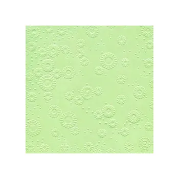 Papírový ubrousek Paper design Ubrousky vytlačované pastelově zelené 16 ks - ubrousek s vytlačeným dekorem 33 cm x 33 cm na slavnostní svatební tabuli