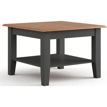 Konferenční stolek KATMANDU Malý konferenční stolek Belluno Elegante, grafit dub, masiv, rozměr 48x70x70cm