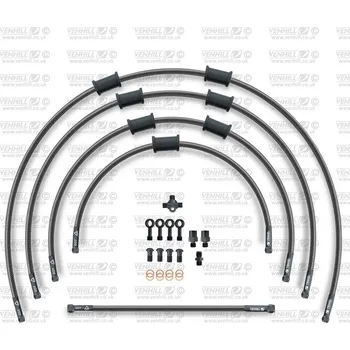 STANDARD Hadice přední brzdy sada Venhill POWERHOSEPLUS SUZ-11003FB-CB (5hadic v sadě) karbonové hadice, černé koncovky