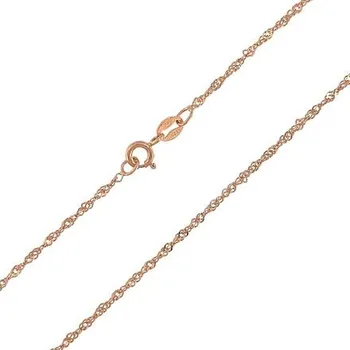 Řetízek Stříbrný řetízek lambáda zlacená délka řetízku 45cm