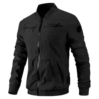 Pánská softshellová bunda Stylová pánská bunda s nápisem Barva: Černá, Velikost: 2XL