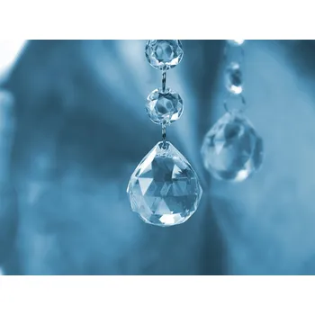 Svatební dekorace PartyDeco Krystalová koule závěsná 34 mm čirá 5 ks - k výrobě závěsných svatebních dekorací