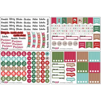 Diář Fleppi Samolepky - sada samolepek Prosinec 2018