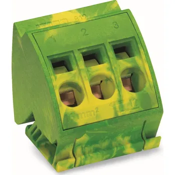 modulární přístroj a rozvaděč WAGO Svorka 812-110 pro přípojnici se zemněním pro přípojnice (10 × 3) mm CAGE CLAMP®, zelenožlutá 812-110