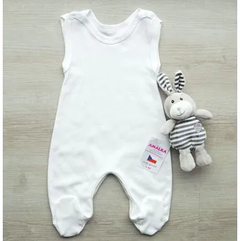 AMÁLKA Bavlněné dupačky, smetanové Velikost: 68