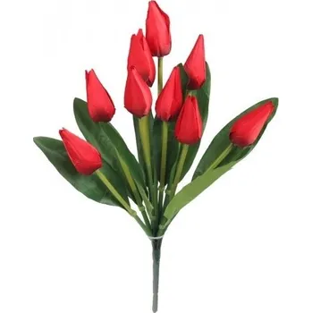 umělá květina Kytice tulipánů 38 cm fialová