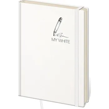 Zápisník Helma Zápisník My Red/Black/White M tečkovaný My White