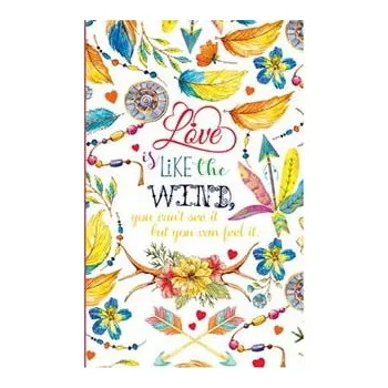 Zápisník Fresh LLC Zápisníček A6 bez linek 64 listů Love is like the wind