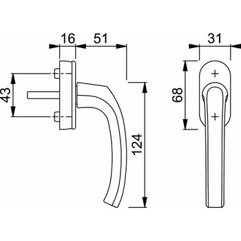 Okenní klika Okenní klika Hoppe Flensburg Secustic + Variofit, antracit F7016, 7/32-42mm