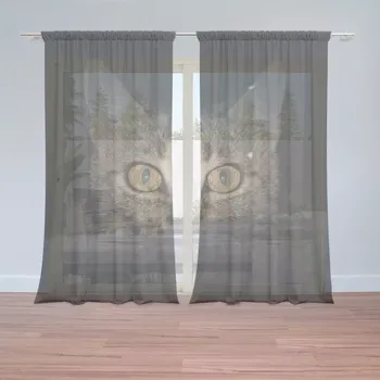 Záclona Záclony Kočka: 2 ks - 150x250 cm - Sablio