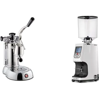 Příprava kávy La Pavoni Stradivari Professional Lusso + Eureka Atom Specialty…