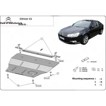 Kryt motoru Kryt pod motor CITROËN C5 III Hatchback (RD_) - Plech - 8595698039927