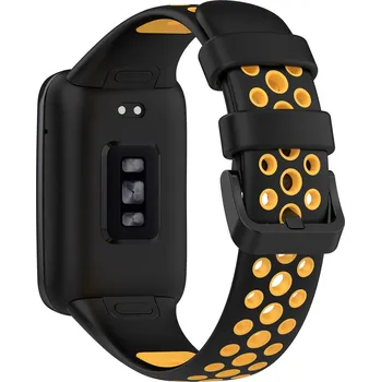 Příslušenství k chytrým hodinkám Perforovaný řemínek pro Mi band 7 PRO Barva: Černo-žlutý, Pro Přístroj: Mi band 7 Pro