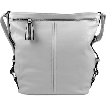 Kabelka Moderní velká crossbody kabelka 74-MH světle šedá