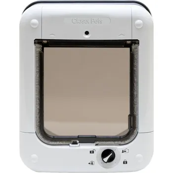 Dvířka pro psa Closer Pets Dvířka pro kočky s mikročipem 360 W 19,7 x 24,6 cm bílá