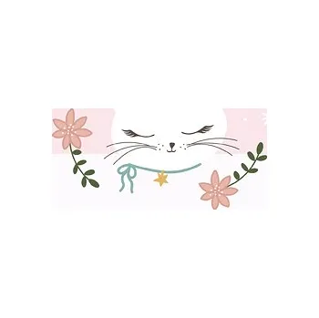 PartyDeco Psací bloček s kočičkou 8,5 x 12 cm 40 listů