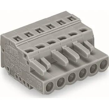 Elektronická součástka WAGO Konektor 231-104/026-000 1vodičový pružinový CAGE CLAMP® 2,5 mm², šedá 231-104/026-000