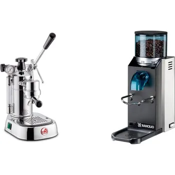 Kávovar La Pavoni Professional Lusso + Rancilio Rocky Doserless