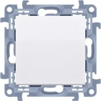 vypínač Záslepka Simon 10 s plastovým rámem modul bílá