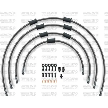 STANDARD Hadice přední brzdy sada Venhill POWERHOSEPLUS SUZ-5004FB-CB (4 hadice v sadě) karbonové hadice, černé koncovky