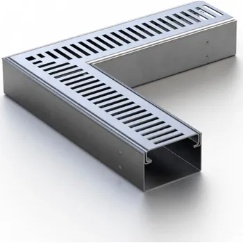 Odvodňovací žlab Nerezový roh venkovního žlabu COVE s mřížkou