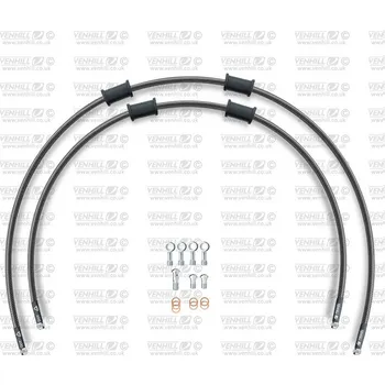 STANDARD Hadice přední brzdy sada Venhill POWERHOSEPLUS SUZ-4010FS-CB (2 hadice v sadě) karbonové hadice, nerezové koncovky