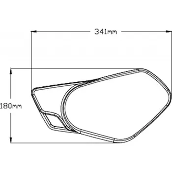 Boční číslové tabulky PUIG RETRO 9232C karbonový vzhled bez podpěr