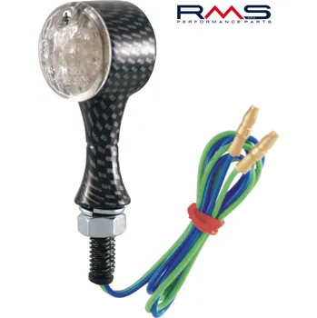 Osvětlení pro motocykl Blinkr RMS 246480228 karbonový vzhled, průhledné sklo Homologace