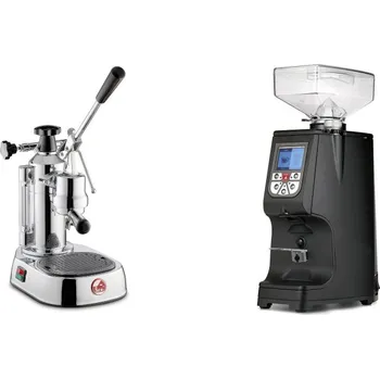 Kávovar La Pavoni Europiccola Lusso + Eureka Atom 60, black