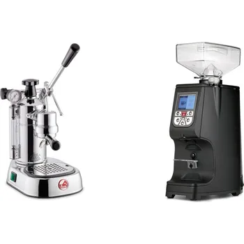 Kávovar La Pavoni Professional Lusso + Eureka Atom 60, black