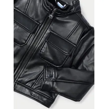 Mayoral Bunda z imitace kůže 4483 Černá Regular Fit 5Y