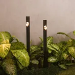 FARO BARCELONA LED svítidlo se zemním hrotem Rámeček, černý, hliník, výška 60 cm - Délka zemního hrotu 20 cm; celková délka 80 cm; délka kabelu 120 cm černá 1 x 8 W LED - Doprava zdarma