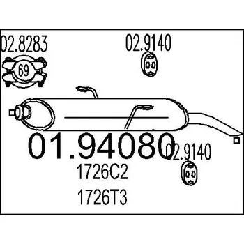 Auto-moto Zadní tlumič výfuku MTS 01.94080