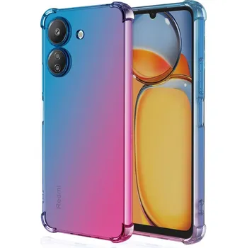 Pouzdro na mobilní telefon Kryt Xiaomi Redmi 13C Shock duhový modro-růžový (obal neboli pouzdro na Xiaomi Redmi 13C)