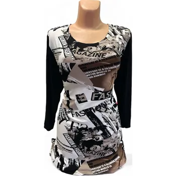 Dámská tunika Halenka FARO, Barva Černá, Velikost 38 - na zakázku, Materiál 96% Viskoza 4% Lycra