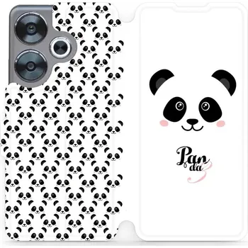 Pouzdro na mobilní telefon Flipové pouzdro Mobiwear - Xiaomi Poco F6 5G - M030P Panda Amálka (Knížkové flip pouzdro, obal, kryt na mobil Xiaomi Poco F6 5G - M030P Panda Amálka, materiál Umělá kůže + TPU - ochrana 360°, stojánek, silikonová vanička, magnetické zavírání)