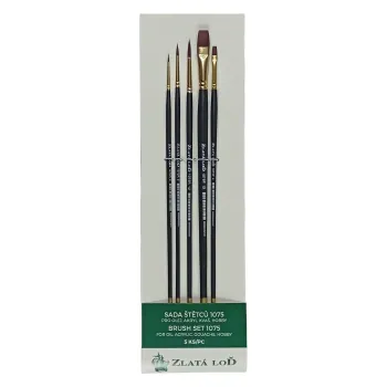 Umělecký štětec Sada štětců Zlatá loď 1075 5ks (Sada štětců Zlatá loď 1075 5ks)