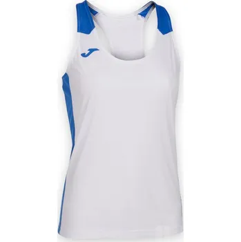 Běžecké oblečení Dámské tílko JOMA RECORD II, barva bílá - modrá, velikost 4XS - 3XS