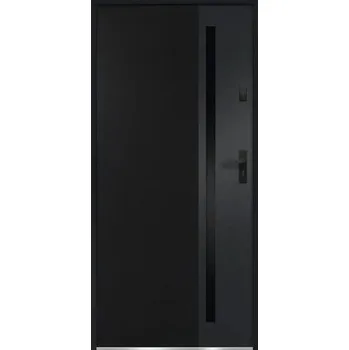 Vchodové dveře Kovové vchodové dveře S68 Arteo 90L tmavý antracit otevírání dovnitř