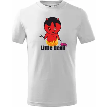 Chlapecké tričko ON-DESIGN Dětské tričko s MALÝM ČERTÍKEM Velikost: 122 cm/6 let, Barva: bílá