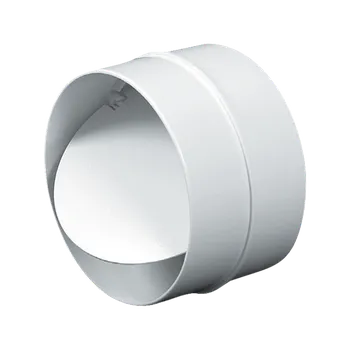Ventilační potrubí Den Braven Spojka kulatého kanálu s klapkou Ø 150 mm bílá