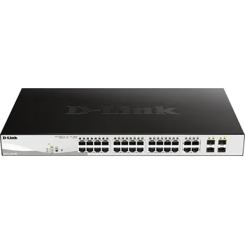 Síťový prvek D-Link DGS-1210-28P 28-port Gigabit Smart+ PoE Switch, 24x GbE PoE+, 4x RJ45/SFP, PoE 193W