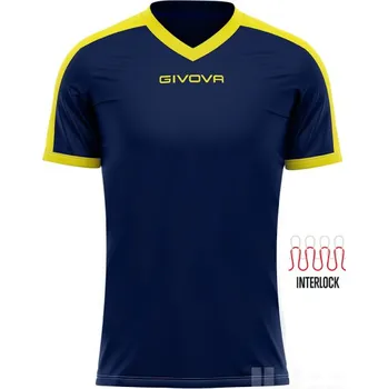 Míčový sport Sada dresů GIVOVA REVOLUTION, barva dresů 0407 tmavě modrá - žlutá, barva trenýrek 0002 modrá, velikost 3XL