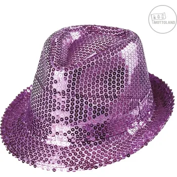 Karnevalový doplněk Mottoland Německo Flitrový klobouk pink