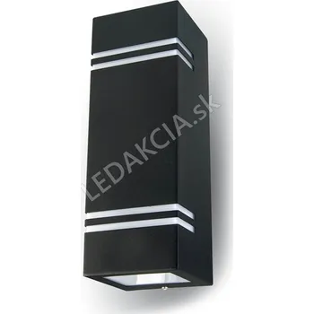 Nástěnné svítidlo Led Nástěnné Svítidlo, Čtvercové, Černé, Dvojité