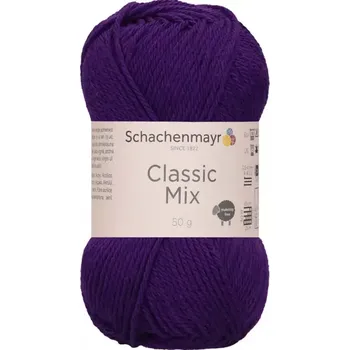 Příze Schachenmayr Classic Mix 49 Tmavě fialová (Směsová příze Classic Mix 49 Purple)