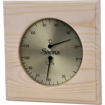 Domácí teploměr Dřevěný teploměr s vlhkoměrem BASIC Sentiotec