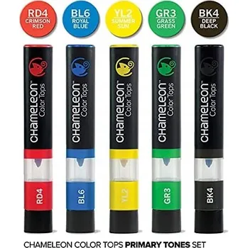 Vícebarevný alkoholový popisovač Chameleon , 5 ks