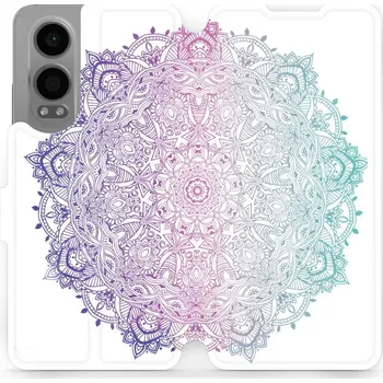 Pouzdro na mobilní telefon Flipové pouzdro Mobiwear - OnePlus Nord CE 4 Lite 5G - M008S Mandala (Knížkové flip pouzdro, obal, kryt na mobil OnePlus Nord CE 4 Lite 5G - M008S Mandala, materiál Umělá kůže + TPU - ochrana 360°, stojánek, silikonová vanička, magnetické zavírání)