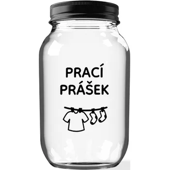 Prací prostředek Úklid pro klid Sklenice na prací prášek 3,68 l Typ písma: Tiskací